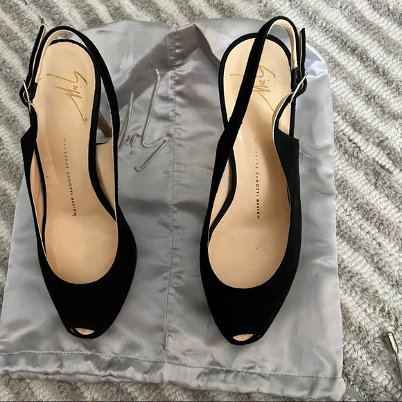 Sharon Suede Slingback Peep-toe Sandal - Picture 6 of 14